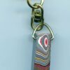 Fordite Keychain - Corvette Fordite - 24.1mm x 14.79mm x 11.05mm          (2774)