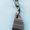 Fordite Keychain - Corvette Fordite - 24.19mm x 14.84mm x 7.6mm          (2776)