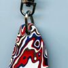 Fordite Keychain - 28.31mm x 22.16mm x 4.1mm          (2794)