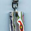 Fordite Keychain - 34.92mm x 18.47mm x 6.19mm          (2797)