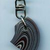 Fordite Keychain - 25.03mm x 22.78mm x 9.46mm          (2799)
