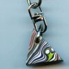 Fordite Keychain - 16.25mm x 13.45mm x 9.99mm          (2801)