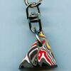 Fordite Keychain - 16.25mm x 13.45mm x 9.99mm          (2801) - Image 2