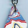 Fordite Keychain - 37.53mm x 30.97mm x 3.08mm          (2802)