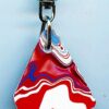 Fordite Keychain - 37.53mm x 30.97mm x 3.08mm          (2802) - Image 2