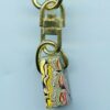 Fordite Keychain - From Late 70's to Mid 80's - 16.05mm x 13.29mm x 7.84mm          (2803)