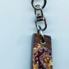 Fordite Keychain - Corvette Fordite - 27.63mm x 15.12mm x 7.35mm          (2819) - Image 2