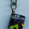 Fordite Keychain - 22.78mm x 21.61mm x 6.69mm          (2822)