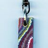 Fordite Keychain - Corvette Fordite - 35.72mm x 12.09mm x 8.48mm          (2827)