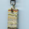 Fordite Keychain - From Late 70's to Mid 80's - 35.77mm x 13.3mm x 8.53mm          (2833)