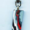 Fordite Keychain - 35.54mm x 13.23mm x 4.77mm          (2834)