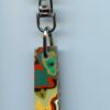 Fordite Keychain - Premium Fordite - 32.55mm x 10.46mm x 6.47mm          (2837)