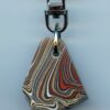 Fordite Keychain - From Late 70's to Mid 80's - 30.01mm x 11.35mm x 6.12mm          (2842)
