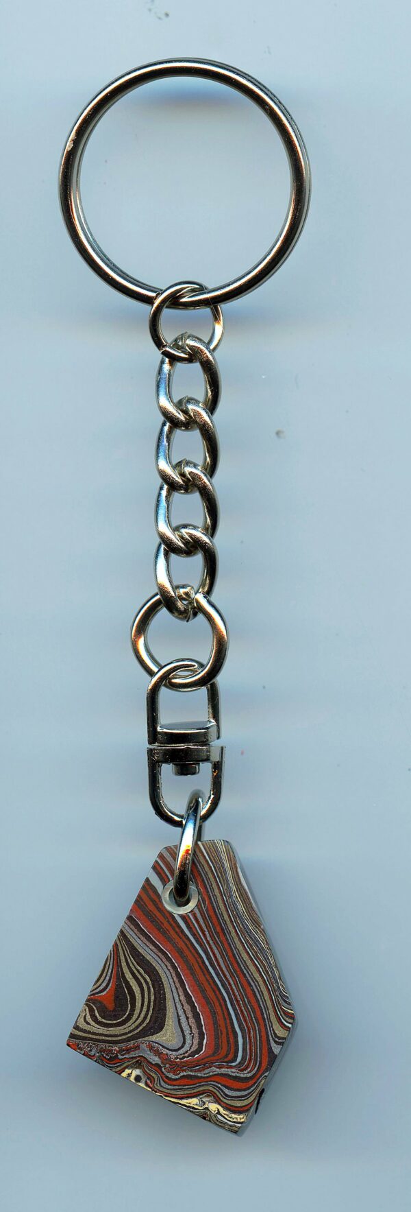 Fordite Keychain - From Late 70's to Mid 80's - 30.01mm x 11.35mm x 6.12mm          (2842) - Image 5