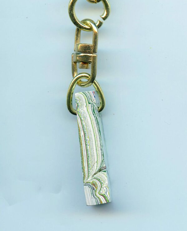 Fordite Keychain - Premium Fordite - 32.3mm x 10.71mm x 6.09mm          (2847) - Image 3