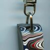 Fordite Keychain - 27.82mm x 16.12mm x 8.5mm          (2854) - Image 2
