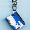 Fordite Keychain - 26.37mm x 21.01mm x 6.89mm          (2859)