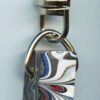 Fordite Keychain - Harley Davidson - 23.14mm x 9.64mm x 9.25mm          (2861)
