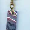 Fordite Keychain - Corvette Fordite - 36.02mm x 15.75mm x 3.58mm          (2866)