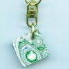 Fordite Keychain - Premium Fordite - 21.83mm x 21.21mm x 4.62mm          (2870)