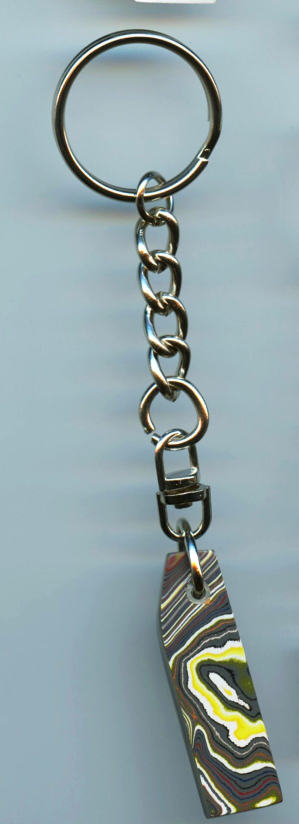 Fordite Keychain - Corvette Fordite - 44.01mm x 12.79mm x 4.71mm          (2881) - Image 3