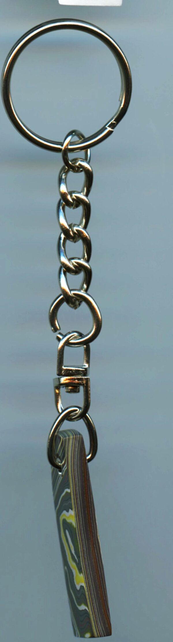 Fordite Keychain - Corvette Fordite - 44.01mm x 12.79mm x 4.71mm          (2881) - Image 5