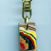 Fordite Keychain - Corvette Fordite - 25.28mm x 15.25mm x 4.24mm          (2888) - Image 2
