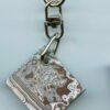 Fordite Keychain - 28.24mm x 25.37mm x 5.48mm          (2891)