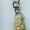 Fordite Keychain - From Late 70's to Mid 80's - 17.38mm x 13mm x 10.15mm          (2898)