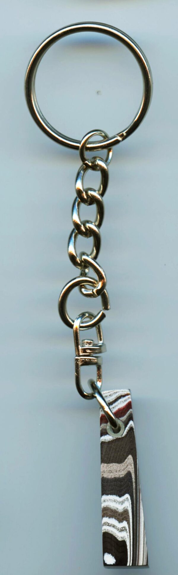 Fordite Keychain - 38.8mm x 9.55mm x 7.42mm          (2899) - Image 3