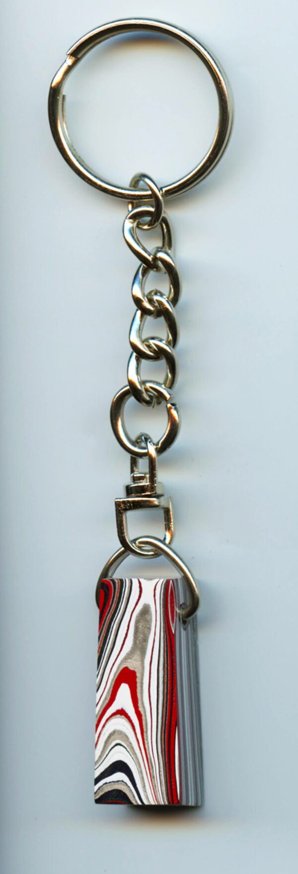 Fordite Keychain - 34.58mm x 13.07mm x 10.36mm          (2904) - Image 3