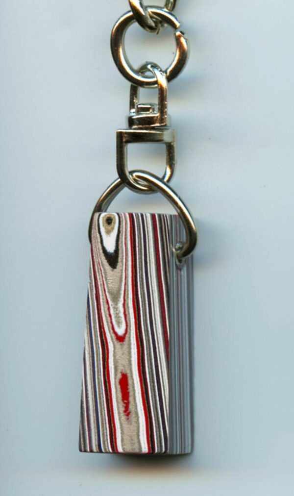 Fordite Keychain - 34.58mm x 13.07mm x 10.36mm          (2904) - Image 4