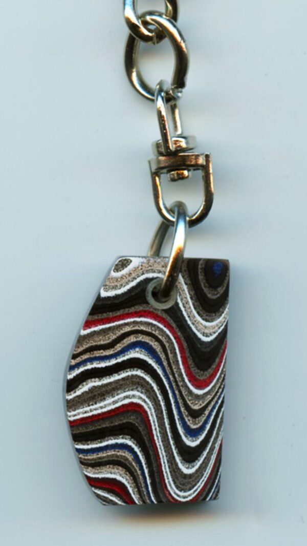 Fordite Keychain - 30mm x 20.49mm x 6.73mm          (2905) - Image 4