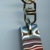 Fordite Keychain - 19.05mm x 14.21mm x 9.8mm          (2910) - Image 4