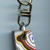 Fordite Keychain - 19.05mm x 14.21mm x 9.8mm          (2910)