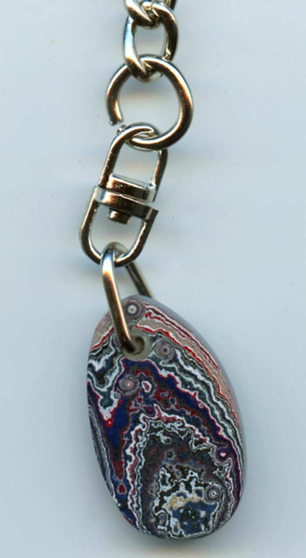 Fordite Keychain - 31.75mm x 19.09mm x 4.31mm          (2912) - Image 4