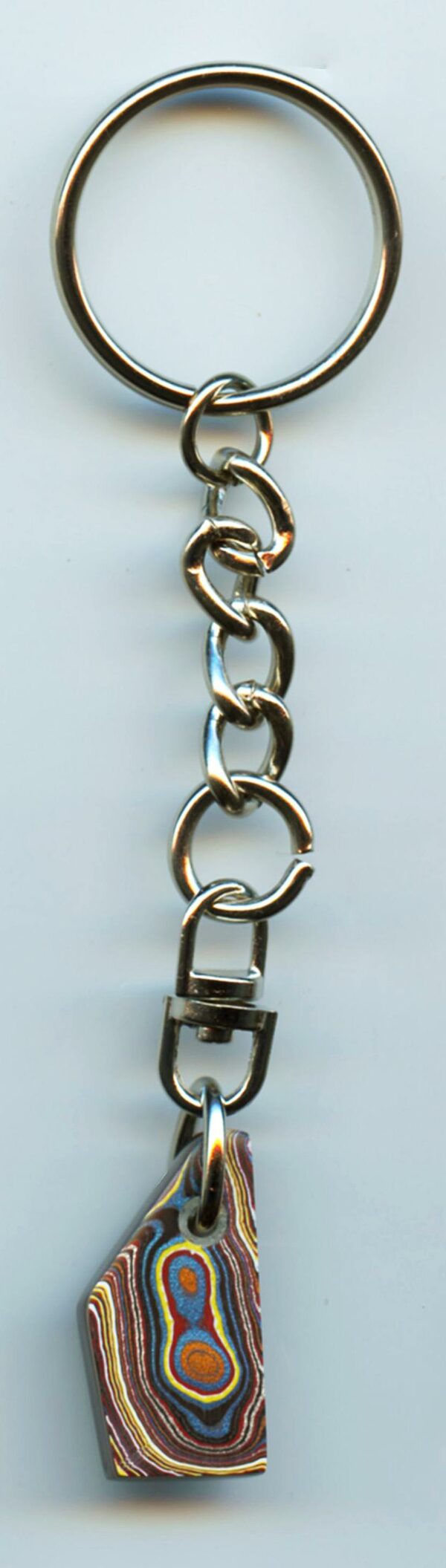 Fordite Keychain - Corvette Fordite - 27.54mm x 14.13mm x 5.22mm          (2916) - Image 3