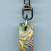 Fordite Keychain - From Late 70's to Mid 80's - 30.89mm x 11.86mm x 10.73mm          (2919)