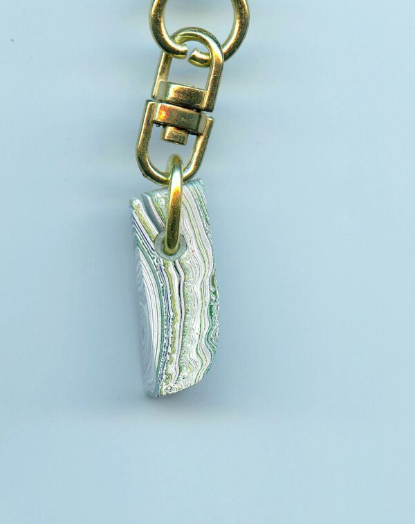 Fordite Keychain - Premium Fordite - 25.34mm x 9.05mm x 8.04mm          (2921) - Image 3