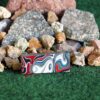 Finished Piece of Fordite -  Harley Davidson - 51.12mm x 20mm x 11.64mm          (2925)