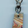 Fordite Keychain - Corvette Fordite - 26.92mm x 15.33mm x 4.71mm          (2929)