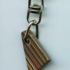 Fordite Keychain - Corvette Fordite - 23.49mm x 15.32mm x 6.07mm          (2931)