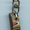 Fordite Keychain - Corvette Fordite - 28.57mm x 11.06mm x 5.44mm          (2934)