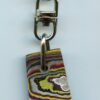 Fordite Keychain - Corvette Fordite - 27.24mm x 16.06mm x 4.25mm          (2936)