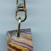 Fordite Keychain - Corvette Fordite - 32.01mm x 17.7mm x 7.45mm          (2940)