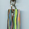 Fordite Keychain - Premium Fordite - 32.53mm x 18.22mm x 5.32mm          (2942)