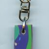 Fordite Keychain - Premium Fordite - 28.38mm x 14.82mm x 8.7mm          (2943) - Image 2