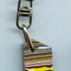 Fordite Keychain - Corvette Fordite - 27.02mm x 15.24mm x 5.17mm          (2944)