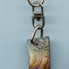 Fordite Keychain - Corvette Fordite - 29.9mm x 15.17mm x 3.25mm          (2945)