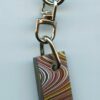 Fordite Keychain - Corvette Fordite - 25.26mm x 13.11mm x 5.44mm          (2946)